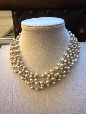 Coro Vintage Multi Strand Faux Pearl Chocker. Circa 1940’s to early 50’s.